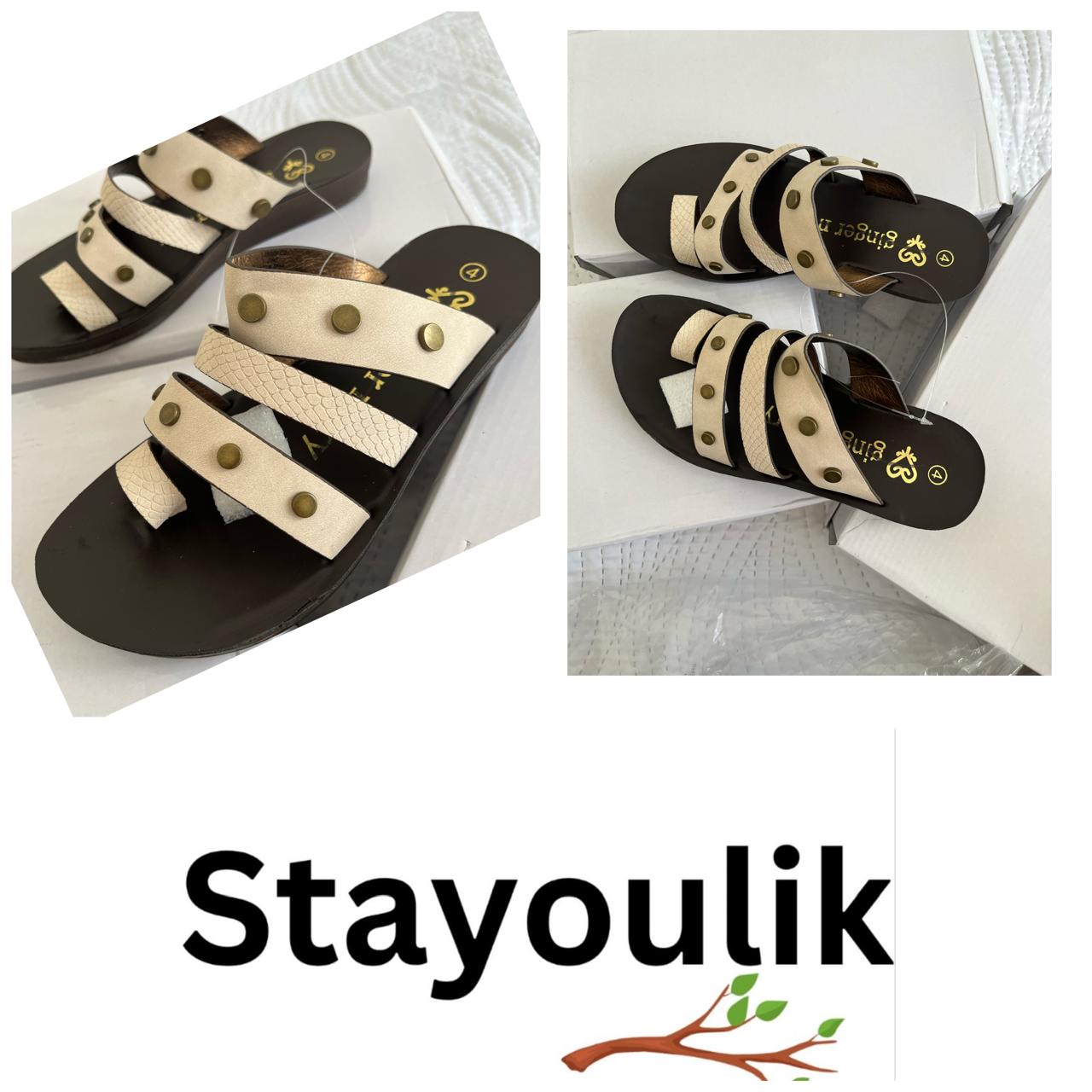 Ladies Cream Sandal